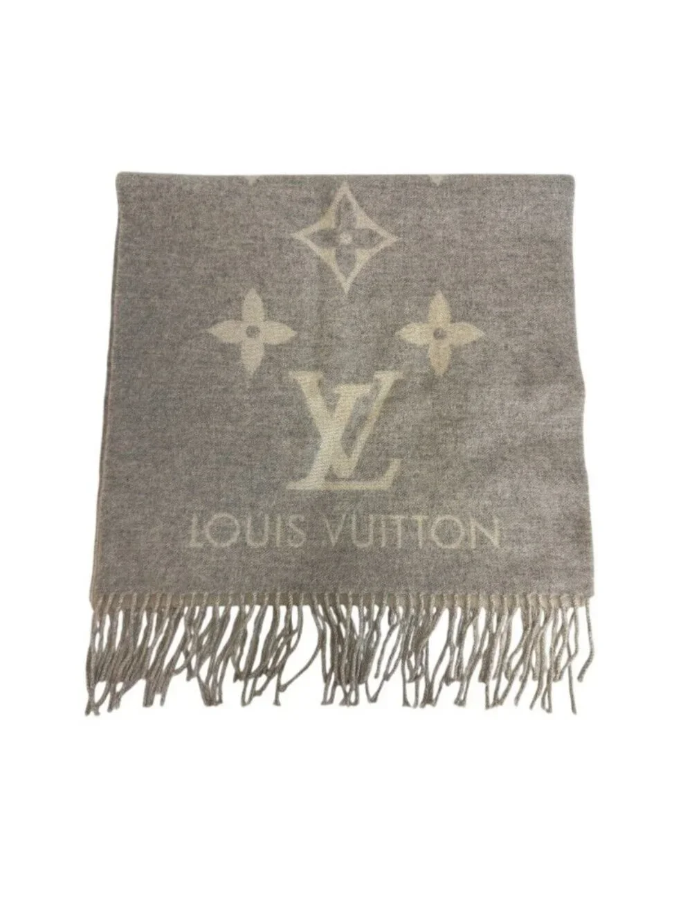 Louis Vuitton Echarpe Reykjavik Cashmere Scarf Gray